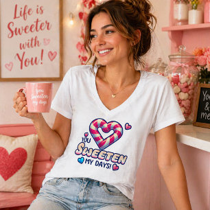 Camiseta Doce Coração com Design de Bala
