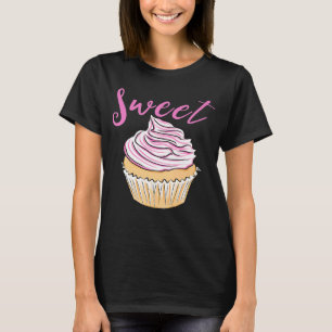 Camiseta Doce Cupcake Eu Amo Fazer Bolo Cobertura Rosa Pade