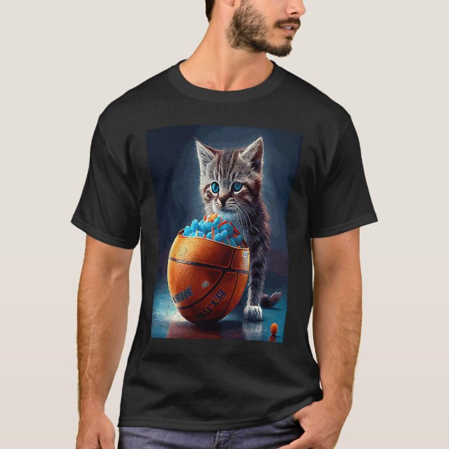 Camiseta Doce de Basquete de Gato (Frente)