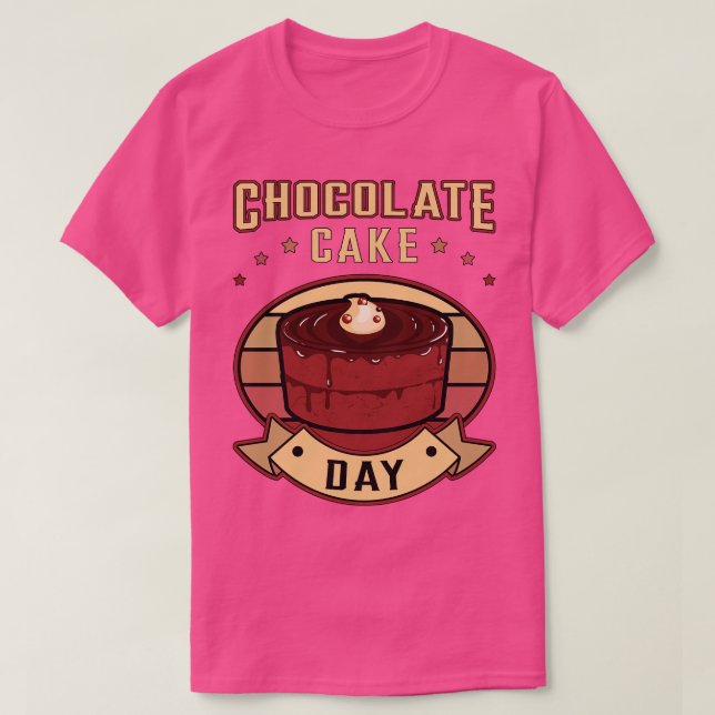 Camiseta Doce De Comida De Bolo De Chocolate (Frente do Design)