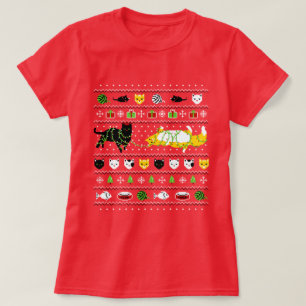 Camiseta doce de gato feio natal