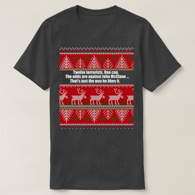 Camiseta Doce de Natal do Duro Mortal (Frente do Design)