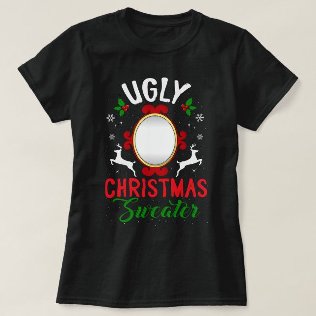 Camiseta Doce De Natal Engraçado Com Espelho (Frente do Design)