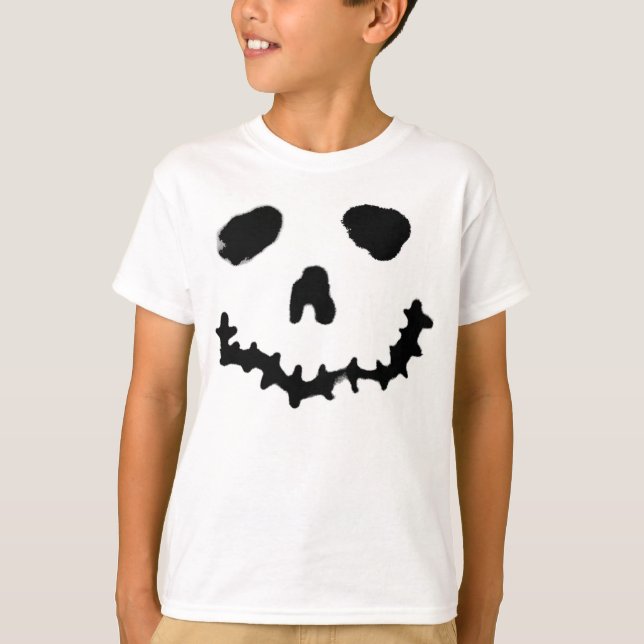 Camiseta Doce de Pumpkin Cara de Jack-o-lanterno (Frente)