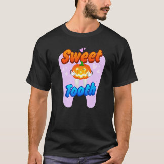 Camiseta Doce Dente de Halloween para Higienista Dental