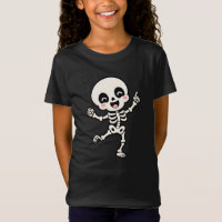 Doce Desenho de Esqueleto Dançante de Halloween