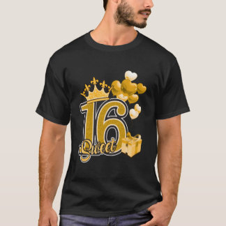 Camiseta Doce Dezesseis Anos Dourados