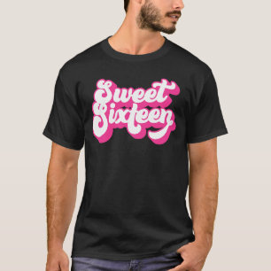 Camiseta Doce Dezesseis Meninas De 16 Anos Mulheres Rosa 16
