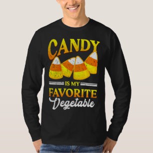 Camiseta Doce É Meu Legume Favorito Milho Halloween Travess