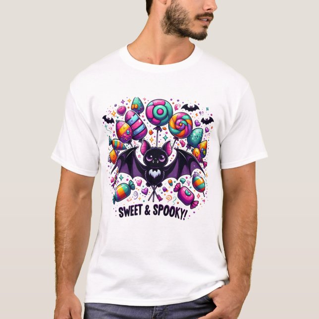 Camiseta Doce e Spooky | Halloween Spooky Bat (Frente)