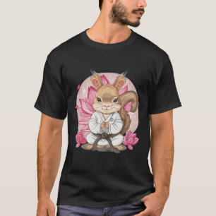 Camiseta Doce Esquilo de Karatê Flor de Lótus Kung Fu Mma C