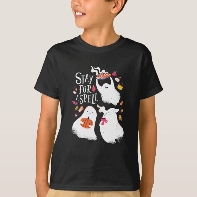 Camiseta Doce Fantasma Design Divertido de Halloween (Frente)
