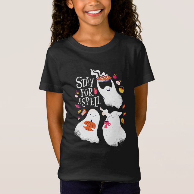Camiseta Doce Fantasma Design Divertido de Halloween (Frente)
