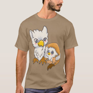 Camiseta Doce Griffin Family Birds Kawaii Anime Japonês r