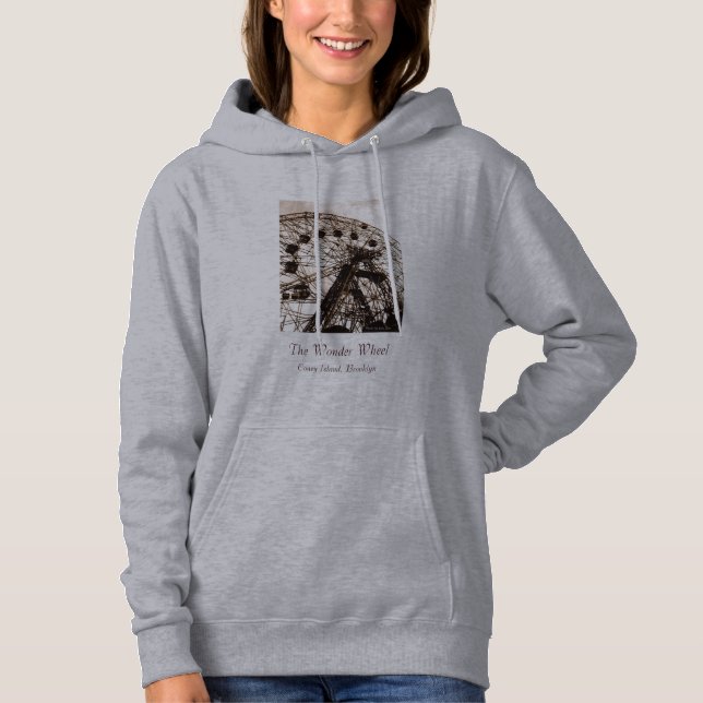 Camiseta Doce Hoodie Das Mulheres Da Roda Maravilh (Frente)