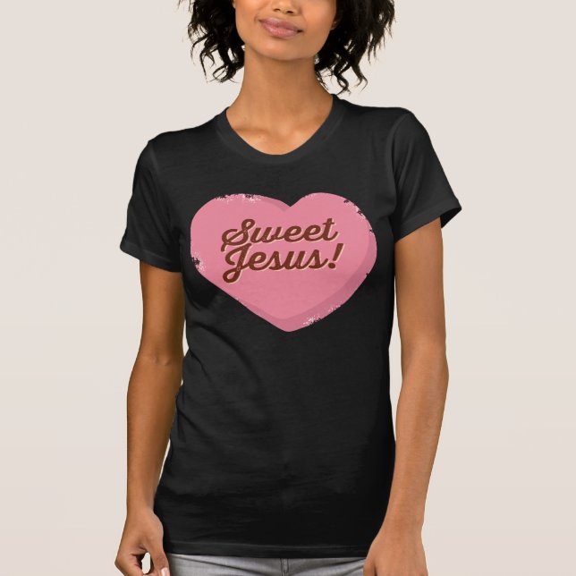 Camiseta Doce Jesus Doce Coração, Senhoras (Frente)