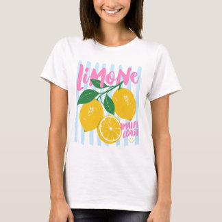 Camiseta Doce Limão Costa Amalfi Italiana Verão Retro Citri