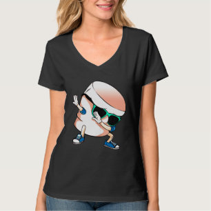 Camiseta Doce Marshmallow Dançando Dab Dança Dab Gráfico