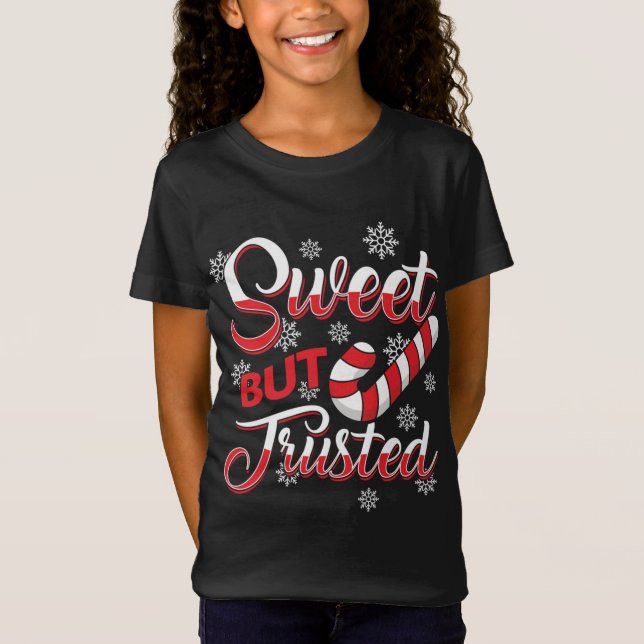 Camiseta Doce, Mas Enroscado Engraçado, Cane De Natal Lo (Frente)