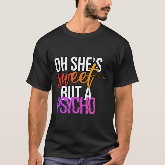 Camiseta Doce Mas Psicopata - Estilo Sarcástico Moderno com (Frente)