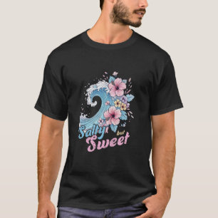 Camiseta Doce Mas Salgado Floral Oceano Hibisco Design