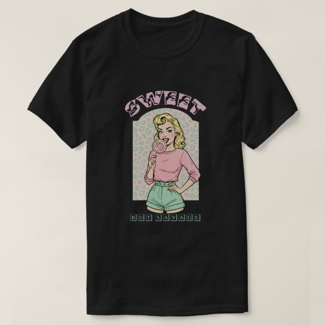 Camiseta Doce mas selvagem (Frente do Design)