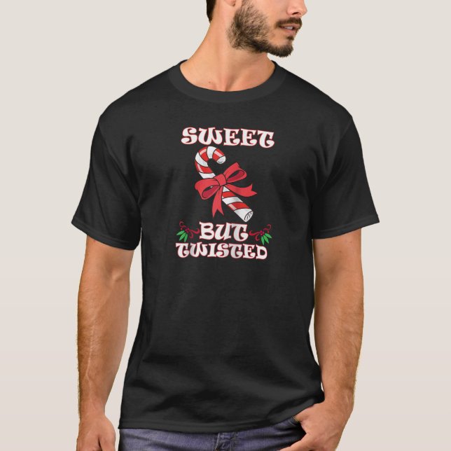 Camiseta Doce, Mas Torto, Cane Holida, Doces De Natal (Frente)