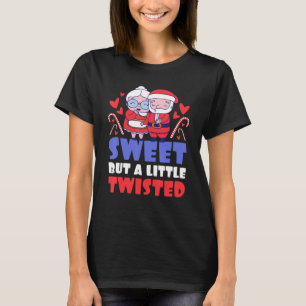 Camiseta Doce, Mas Um Pouco Torcido Com Um Pai Natal Para X