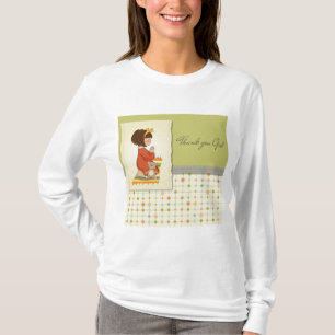 Camiseta Doce Menina Rezando Obrigada Deus