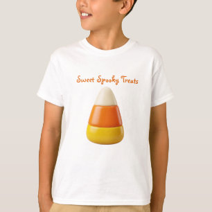 Camiseta Doce Milho de Halloween Arte Doce e Assustadora