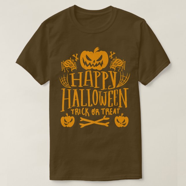 Camiseta Doce ou Tour Pumpkin Party Night Hallowee (Frente do Design)