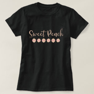 Camiseta Doce Pêssego Pêssegos Fofo Moda Moderno Tendência