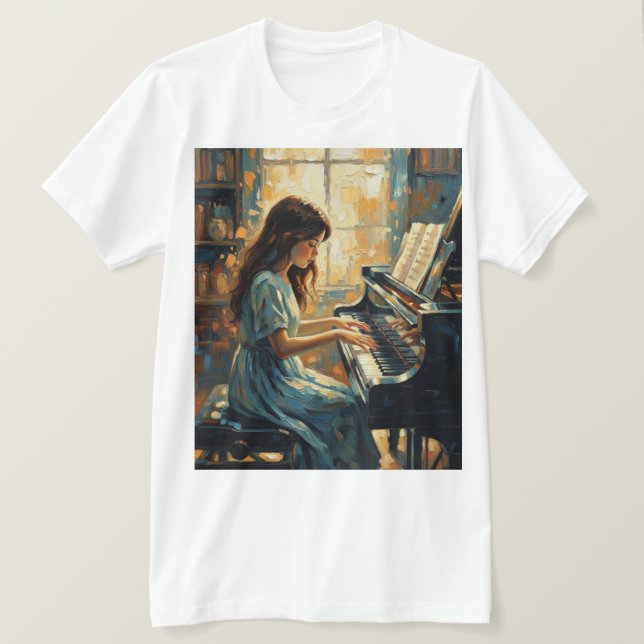 Camiseta Doce Presente Musical para Crianças, Amantes de Mú (Frente do Design)