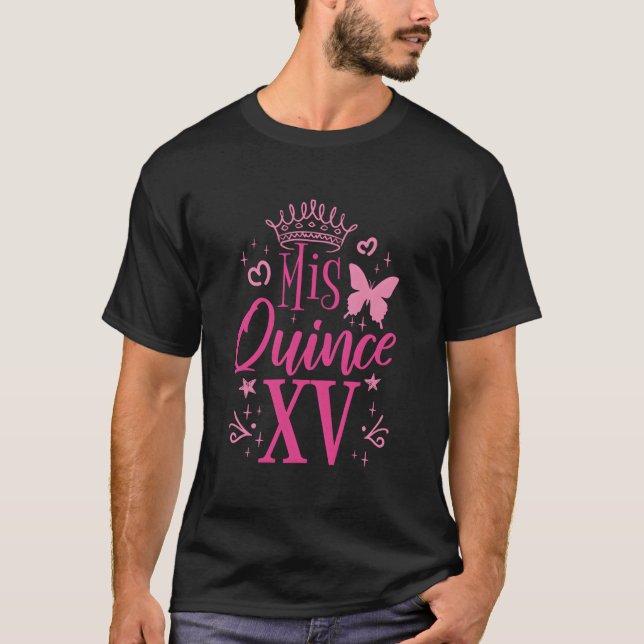 Camiseta Doce Quinceanera Py Mexicano Quince Aã±Os (Frente)