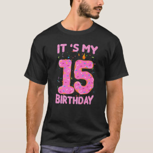 Camiseta Doce Rosquinha É Meu Aniversário 15 Meninas 15 A