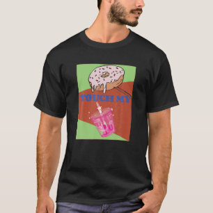 Camiseta Doce Rosquinha Sprinkle Toque em Minha Boba Tea