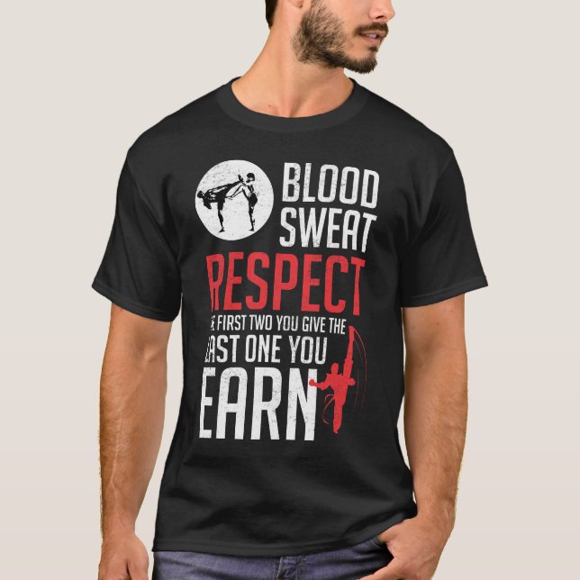 Camiseta Doce Sangue Respeite taekwondo judo (Frente)