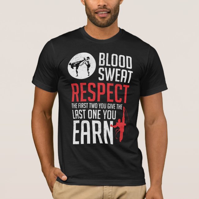 Camiseta Doce Sangue Respeite taekwondo judo (Frente)