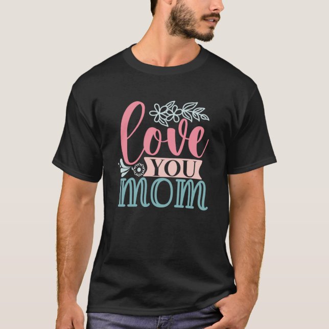 Camiseta Doce Simples Eu Amo A Mãe (Frente)