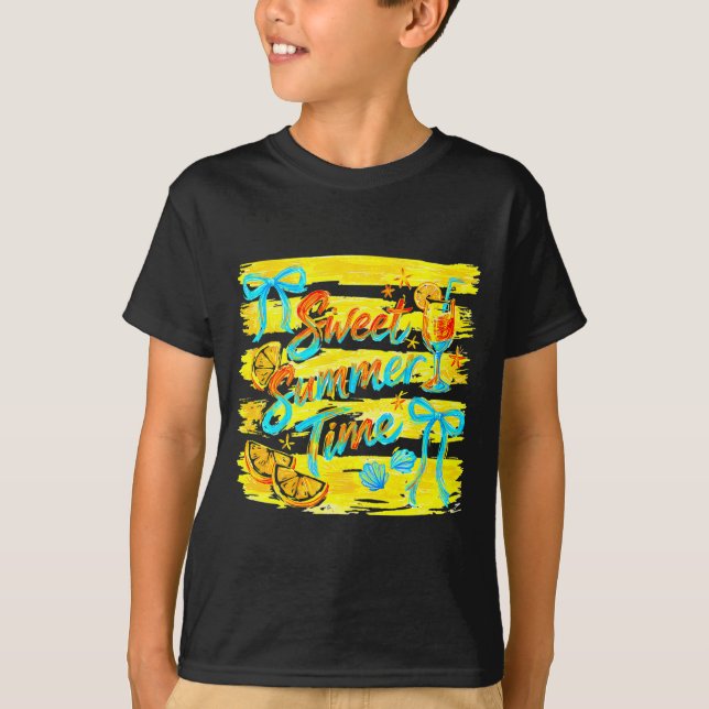 Camiseta Doce Tempo de Verão Cauda Coquete Meninas (Frente)