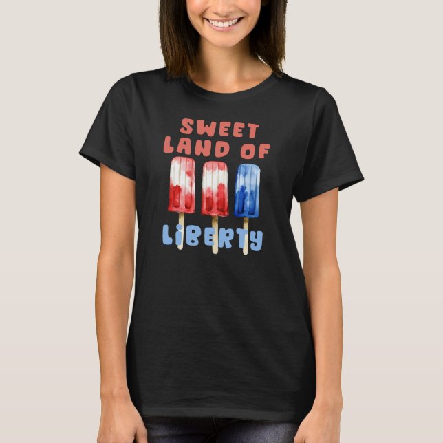 Camiseta Doce Terra da Liberdade, 4 de julho (Frente)