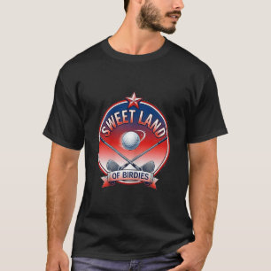 Camiseta Doce Terra de Birdies Golfe de 4 de Julho