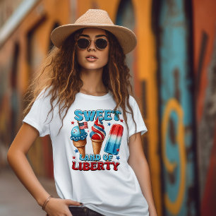 Camiseta Doce Terra de Liberdade 4 de Julho