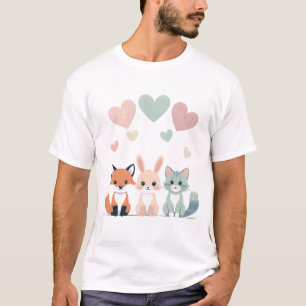 Camiseta Doce Trio - Ilustração de Pastel Baby Animal