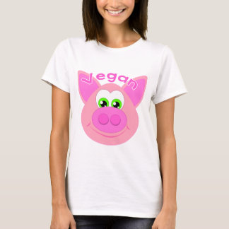 Camiseta Doce Vegan porco/Pig/Go Vegan