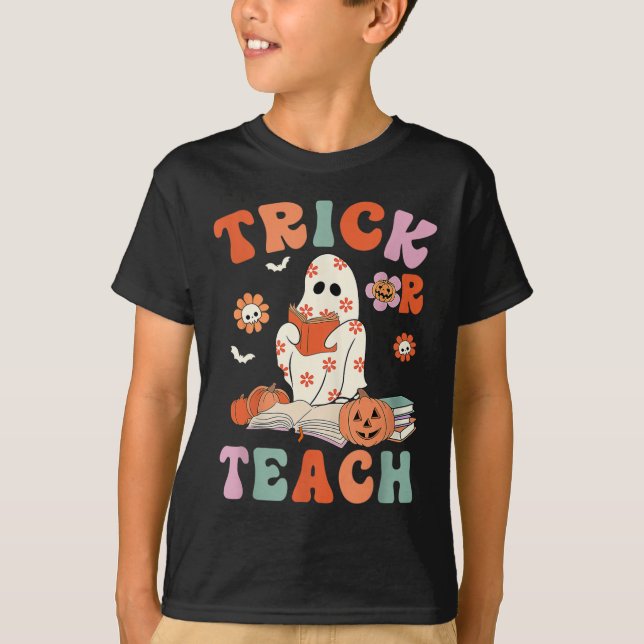 Camiseta Docente Ou Ensino Pó-Fantasma Floral H (Frente)