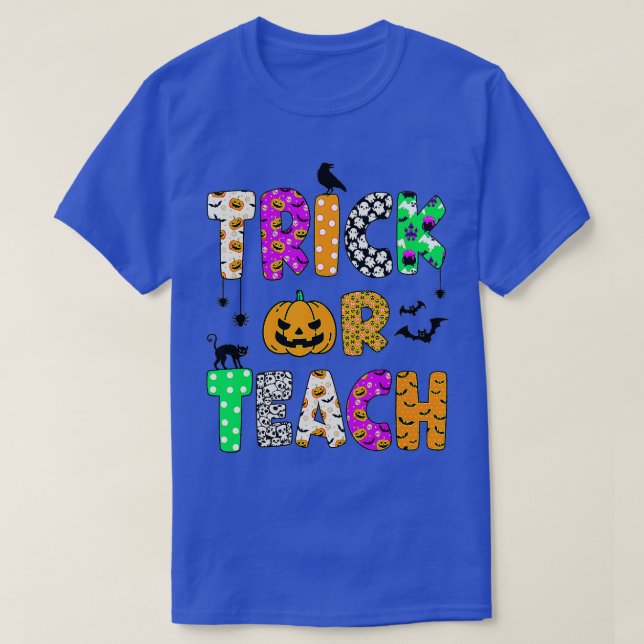 Camiseta Docente Ou Professora De Ensino De Halloween Camis (Frente do Design)