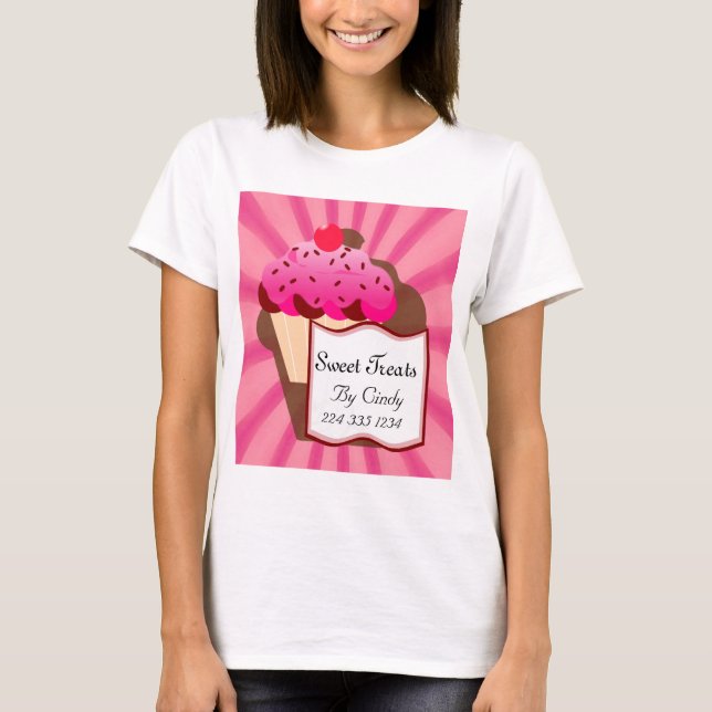 Camiseta Docente padaria de Cupcake (Frente)