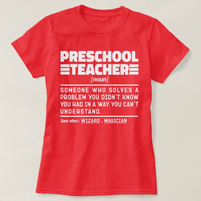 Camiseta Docente pré-escolar educador novo (Frente do Design)
