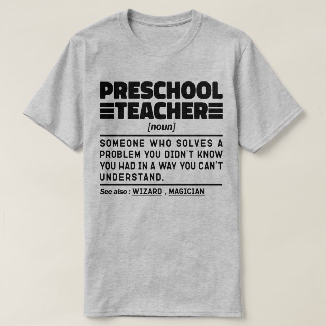 Camiseta Docente pré-escolar educador novo (Frente do Design)